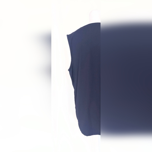 LULU B Size XL V Neck Sleeveless Top Navy Blue - Picture 6 of 11